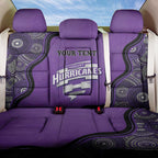 Custom Hobart Hurricanes Back Car Seat Cover Indigenous Art - Grunge Style