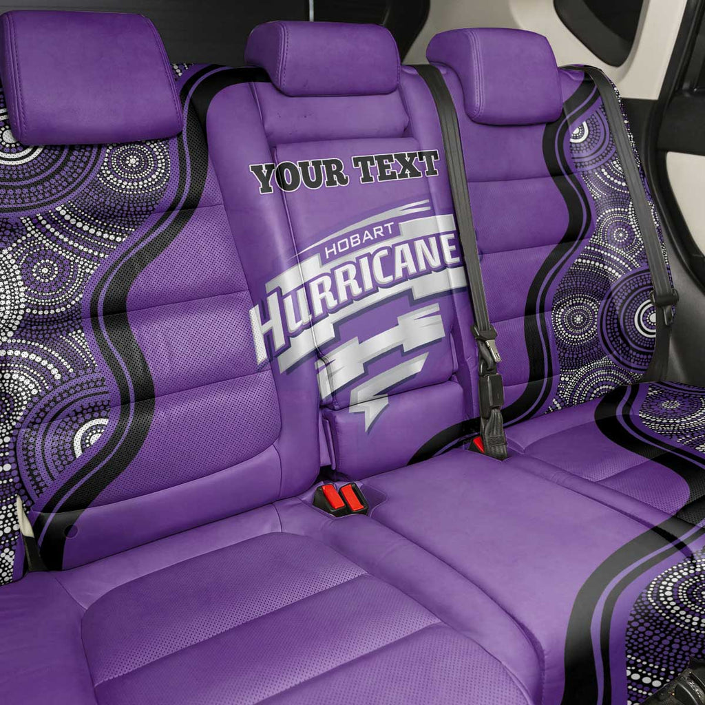 Custom Hobart Hurricanes Back Car Seat Cover Indigenous Art - Grunge Style