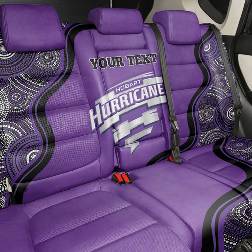 Custom Hobart Hurricanes Back Car Seat Cover Indigenous Art - Grunge Style