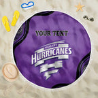 Custom Hobart Hurricanes Beach Blanket Indigenous Art - Grunge Style