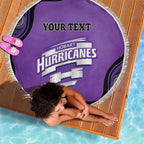 Custom Hobart Hurricanes Beach Blanket Indigenous Art - Grunge Style