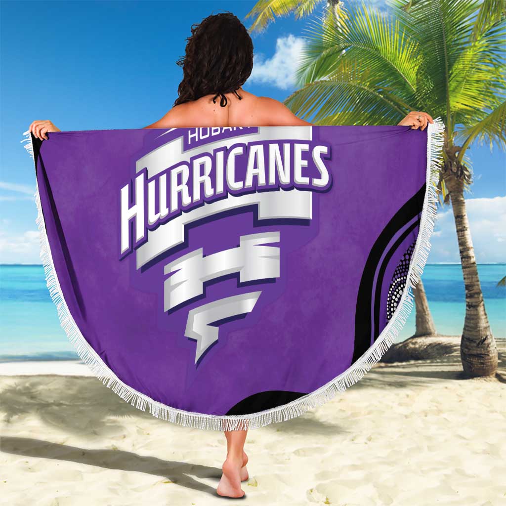 Custom Hobart Hurricanes Beach Blanket Indigenous Art - Grunge Style