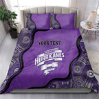 Custom Hobart Hurricanes Bedding Set Indigenous Art - Grunge Style