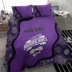 Custom Hobart Hurricanes Bedding Set Indigenous Art - Grunge Style