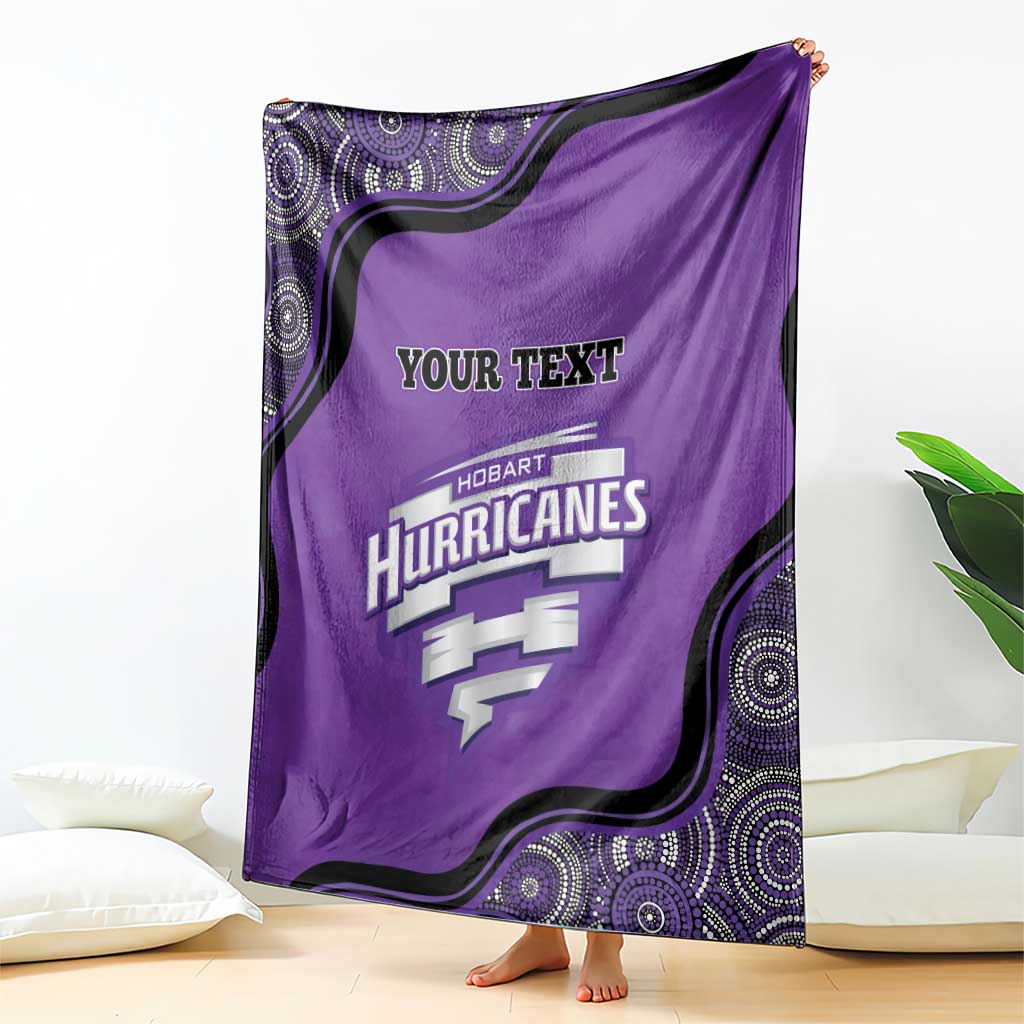 Custom Hobart Hurricanes Blanket Indigenous Art - Grunge Style