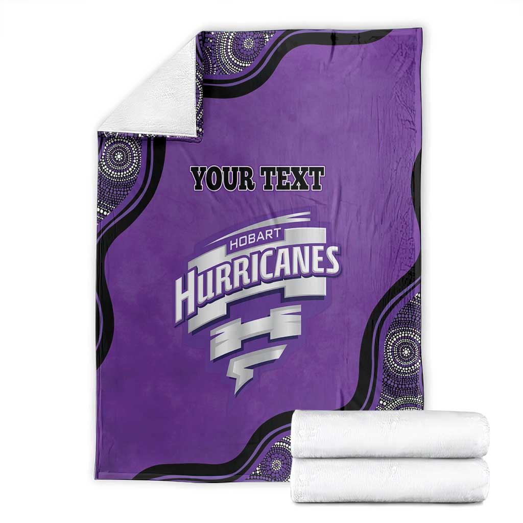 Custom Hobart Hurricanes Blanket Indigenous Art - Grunge Style