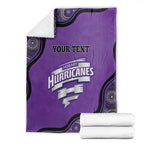 Custom Hobart Hurricanes Blanket Indigenous Art - Grunge Style