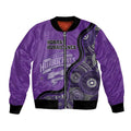 Custom Hobart Hurricanes Bomber Jacket Indigenous Art - Grunge Style