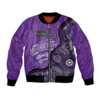 Custom Hobart Hurricanes Bomber Jacket Indigenous Art - Grunge Style
