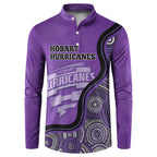 Custom Hobart Hurricanes Button Sweatshirt Indigenous Art - Grunge Style