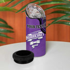Custom Hobart Hurricanes 4 in 1 Can Cooler Tumbler Indigenous Art - Grunge Style