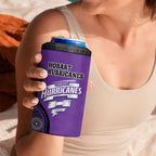 Custom Hobart Hurricanes 4 in 1 Can Cooler Tumbler Indigenous Art - Grunge Style
