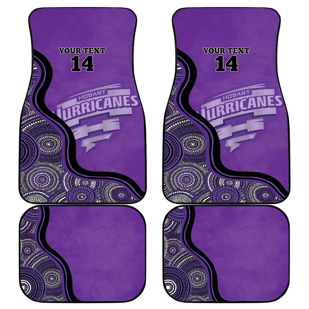 Custom Hobart Hurricanes Car Mats Indigenous Art - Grunge Style