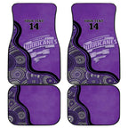 Custom Hobart Hurricanes Car Mats Indigenous Art - Grunge Style