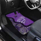 Custom Hobart Hurricanes Car Mats Indigenous Art - Grunge Style