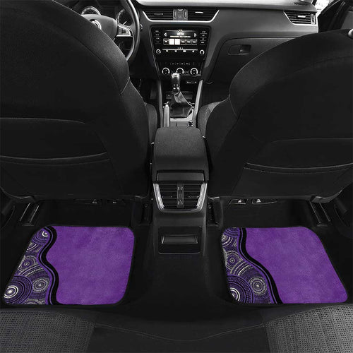 Custom Hobart Hurricanes Car Mats Indigenous Art - Grunge Style