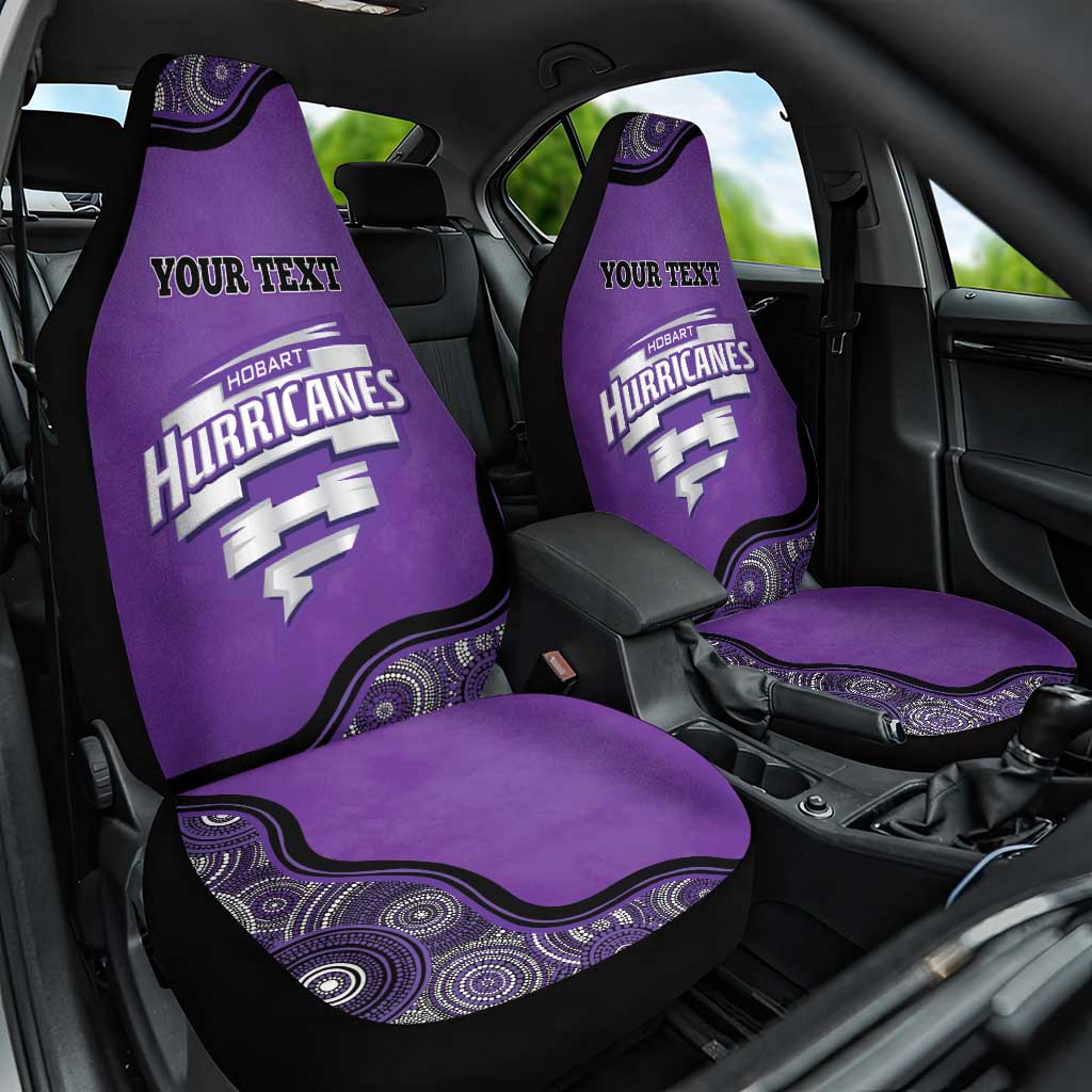 Custom Hobart Hurricanes Car Seat Cover Indigenous Art - Grunge Style