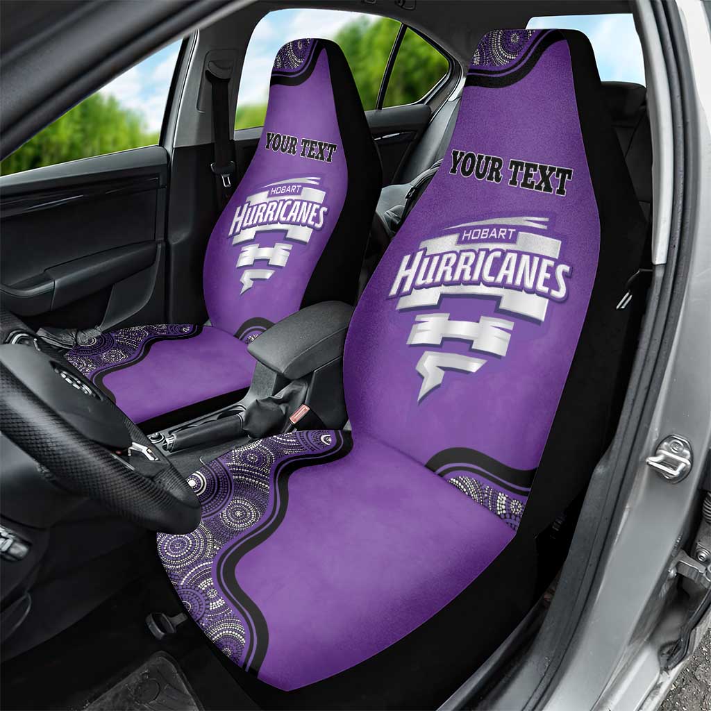Custom Hobart Hurricanes Car Seat Cover Indigenous Art - Grunge Style