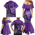 Custom Hobart Hurricanes Family Matching Mermaid Dress and Hawaiian Shirt Indigenous Art - Grunge Style