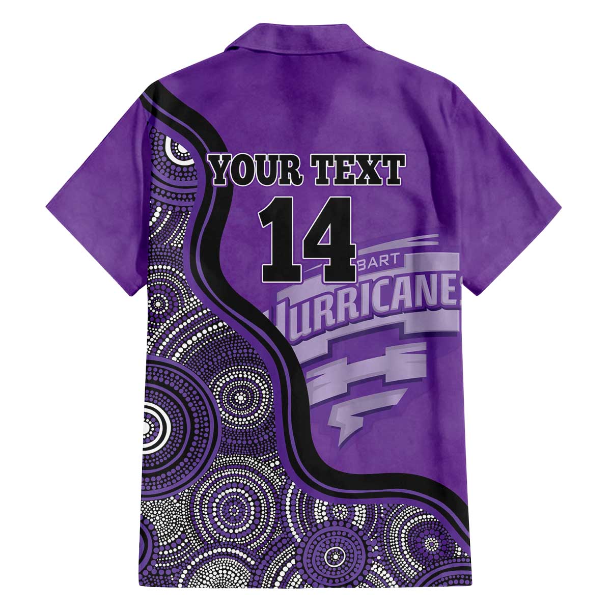 Custom Hobart Hurricanes Family Matching Off The Shoulder Long Sleeve Dress and Hawaiian Shirt Indigenous Art - Grunge Style