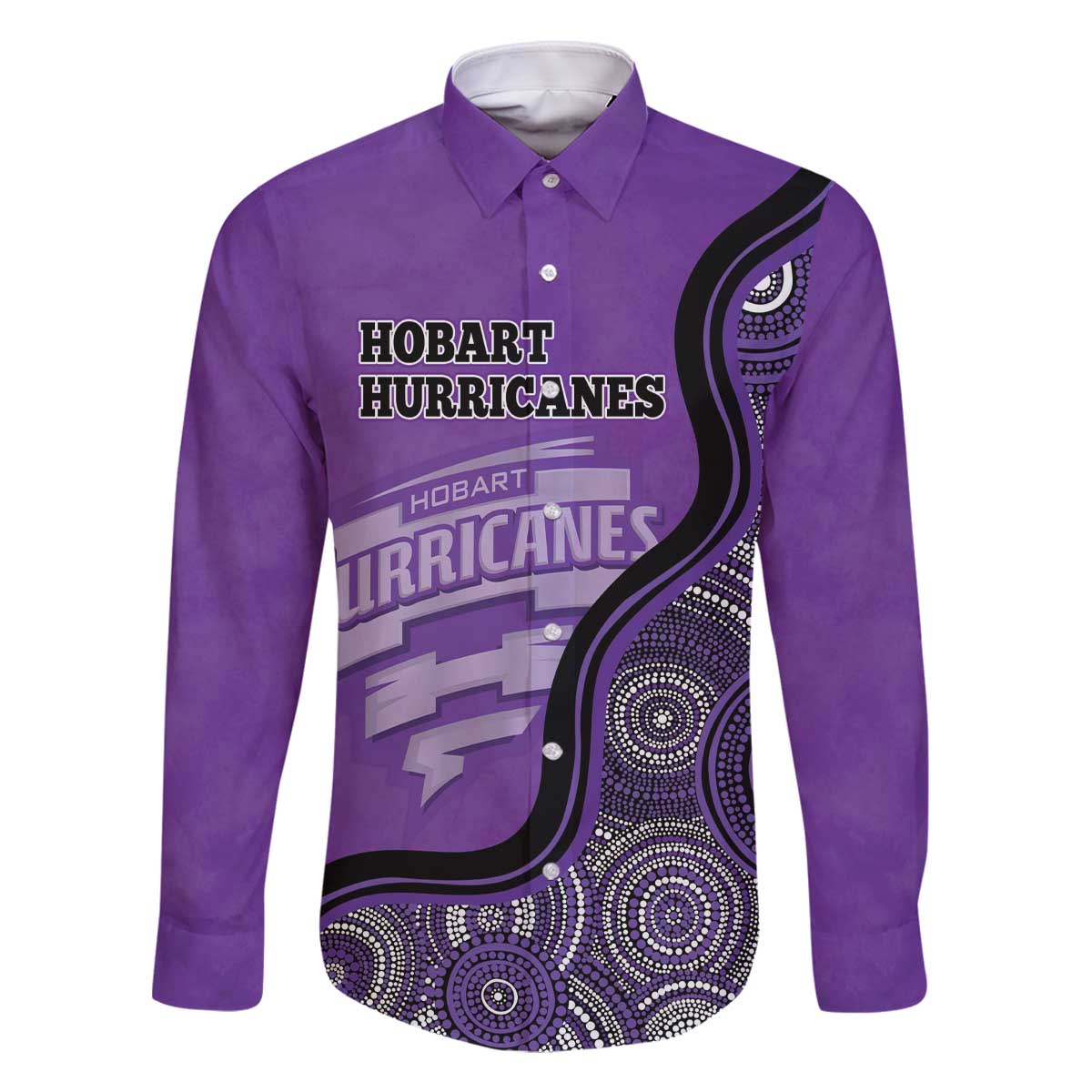 Custom Hobart Hurricanes Family Matching Off The Shoulder Long Sleeve Dress and Hawaiian Shirt Indigenous Art - Grunge Style