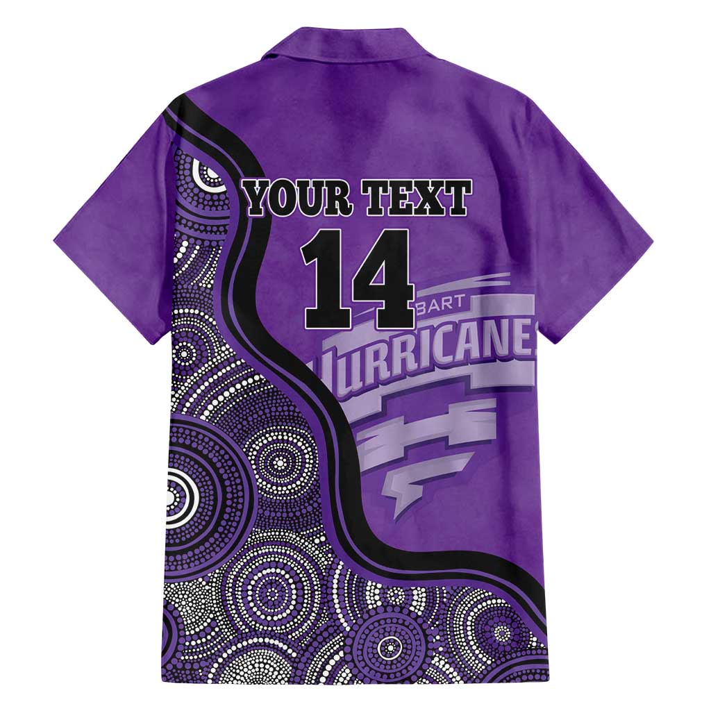 Custom Hobart Hurricanes Family Matching Off Shoulder Short Dress and Hawaiian Shirt Indigenous Art - Grunge Style