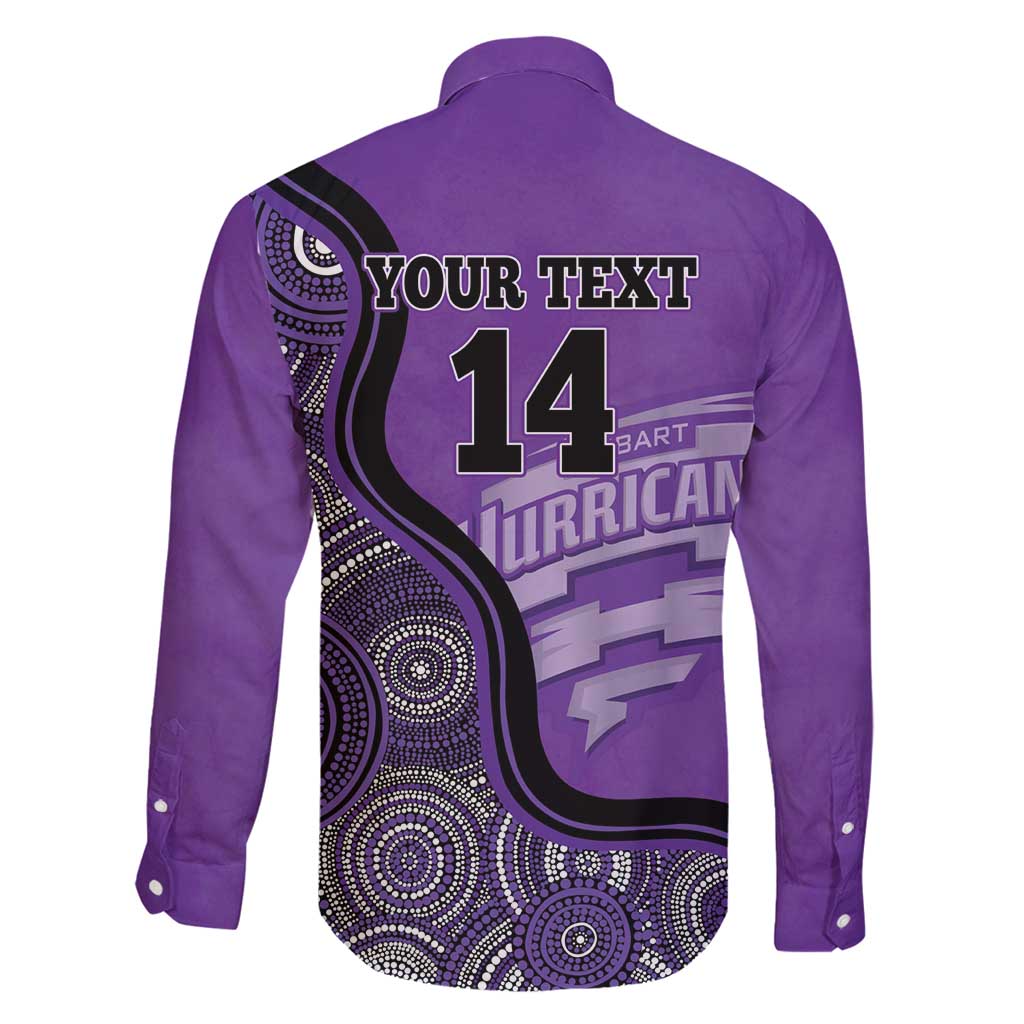 Custom Hobart Hurricanes Family Matching Off Shoulder Short Dress and Hawaiian Shirt Indigenous Art - Grunge Style