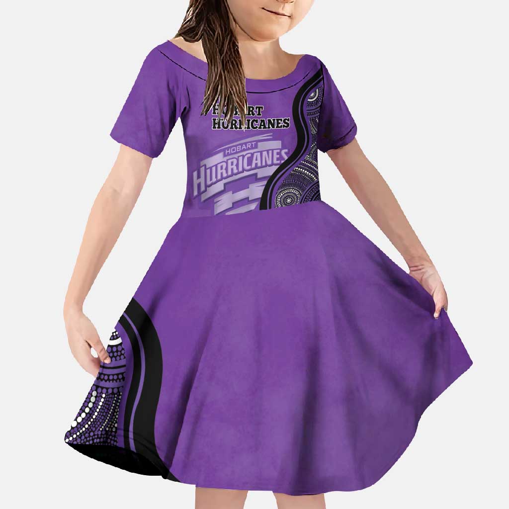 Custom Hobart Hurricanes Family Matching Summer Maxi Dress and Hawaiian Shirt Indigenous Art - Grunge Style