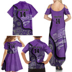 Custom Hobart Hurricanes Family Matching Summer Maxi Dress and Hawaiian Shirt Indigenous Art - Grunge Style