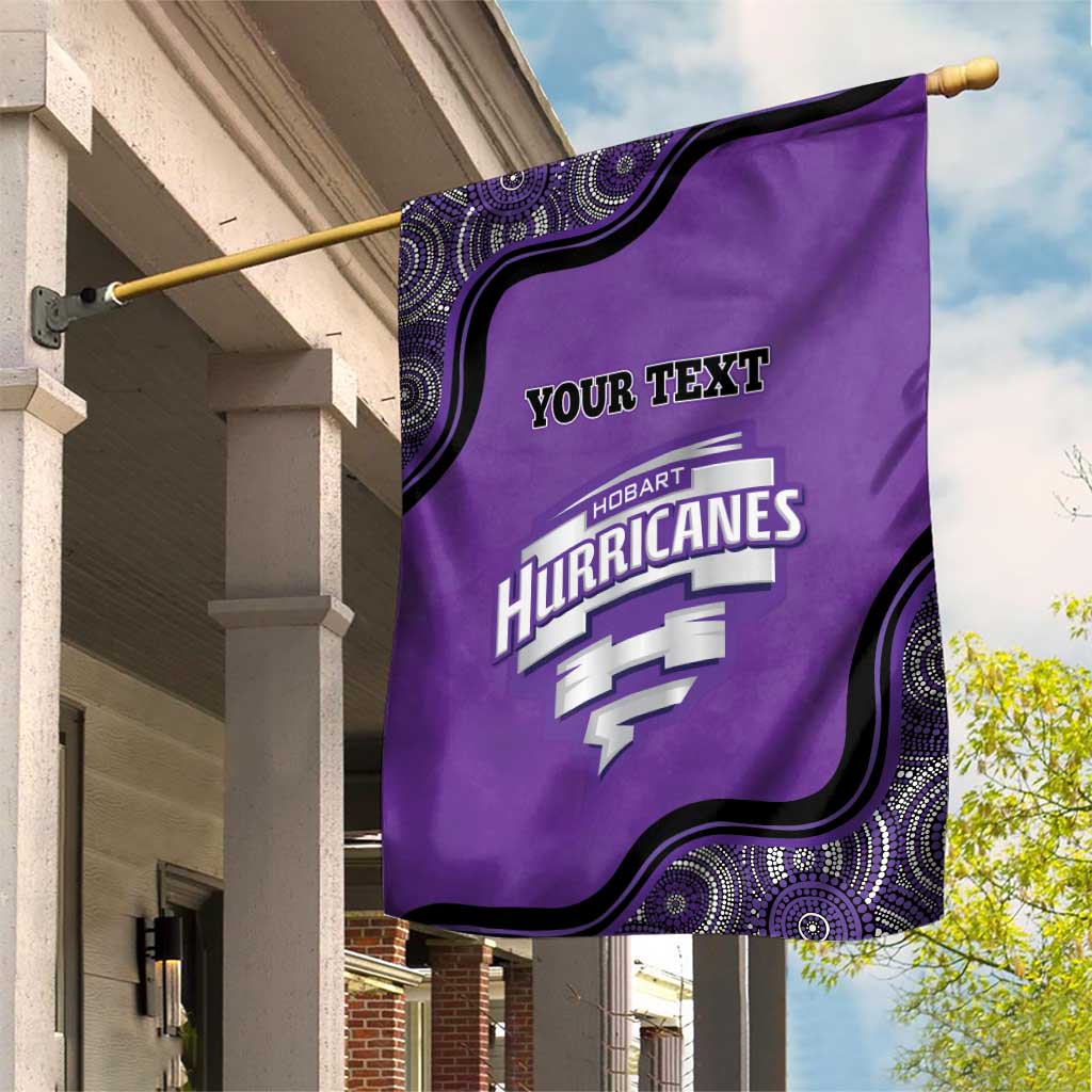 Custom Hobart Hurricanes Garden Flag Indigenous Art - Grunge Style