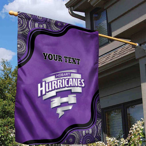 Custom Hobart Hurricanes Garden Flag Indigenous Art - Grunge Style