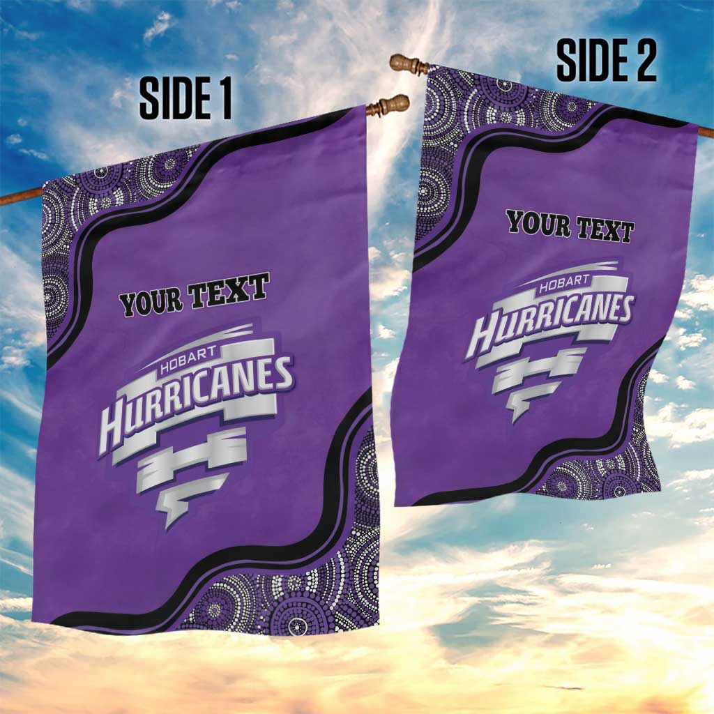 Custom Hobart Hurricanes Garden Flag Indigenous Art - Grunge Style