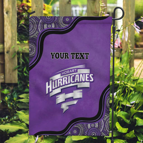 Custom Hobart Hurricanes Garden Flag Indigenous Art - Grunge Style
