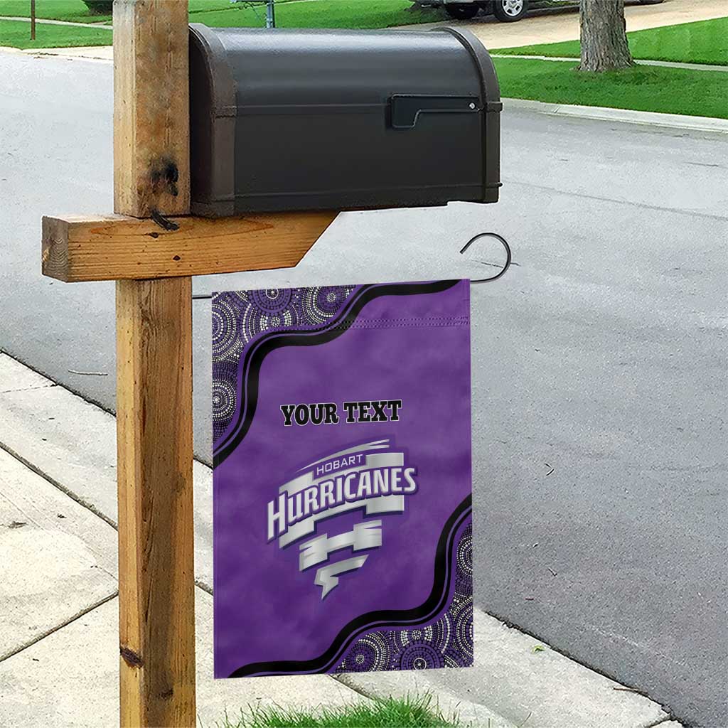 Custom Hobart Hurricanes Garden Flag Indigenous Art - Grunge Style