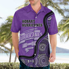 Custom Hobart Hurricanes Hawaiian Shirt Indigenous Art - Grunge Style