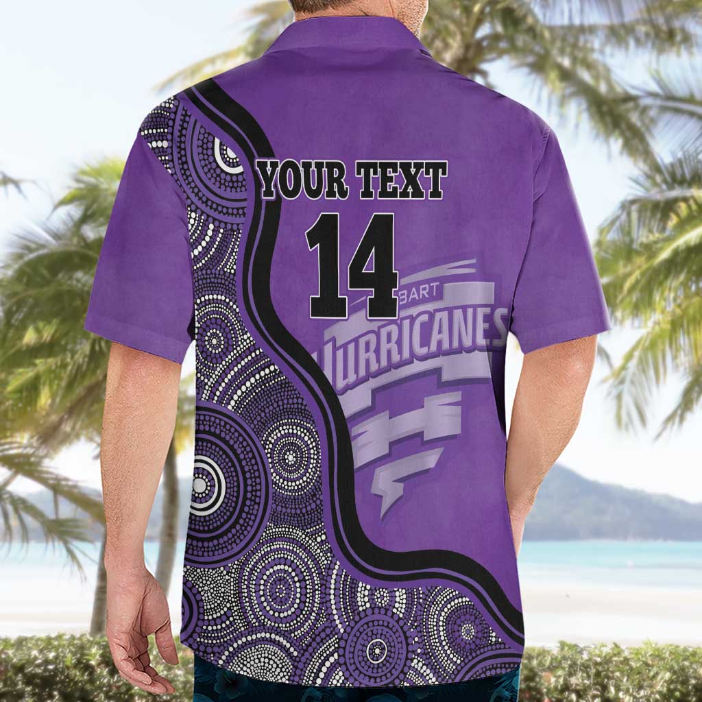 Custom Hobart Hurricanes Hawaiian Shirt Indigenous Art - Grunge Style