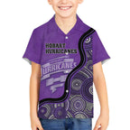 Custom Hobart Hurricanes Hawaiian Shirt Indigenous Art - Grunge Style