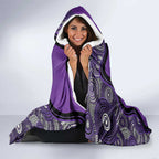 Custom Hobart Hurricanes Hooded Blanket Indigenous Art - Grunge Style