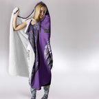 Custom Hobart Hurricanes Hooded Blanket Indigenous Art - Grunge Style