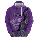Custom Hobart Hurricanes Hoodie Indigenous Art - Grunge Style