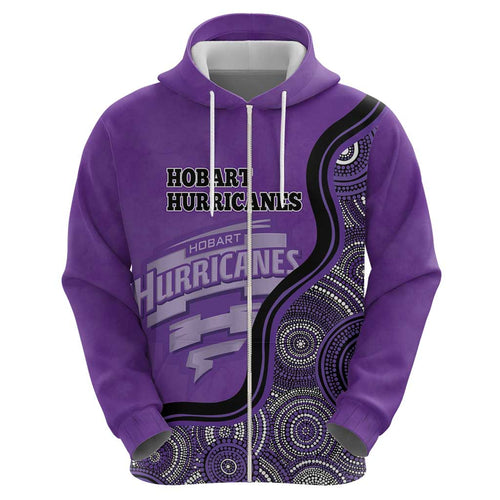 Custom Hobart Hurricanes Hoodie Indigenous Art - Grunge Style