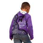 Custom Hobart Hurricanes Kid Hoodie Indigenous Art - Grunge Style