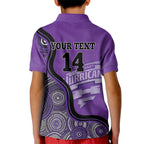 Custom Hobart Hurricanes Kid Polo Shirt Indigenous Art - Grunge Style