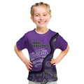 Custom Hobart Hurricanes Kid T Shirt Indigenous Art - Grunge Style