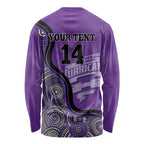 Custom Hobart Hurricanes Long Sleeve Shirt Indigenous Art - Grunge Style