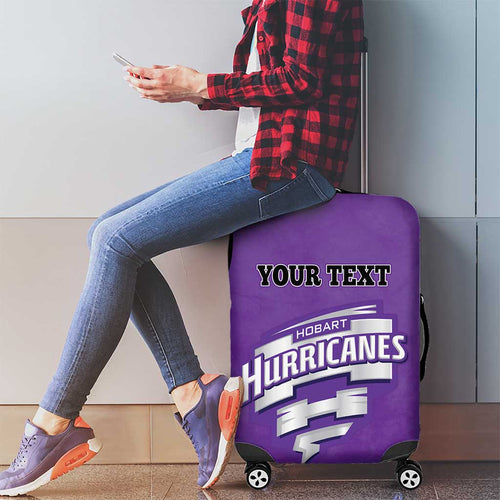 Custom Hobart Hurricanes Luggage Cover Indigenous Art - Grunge Style