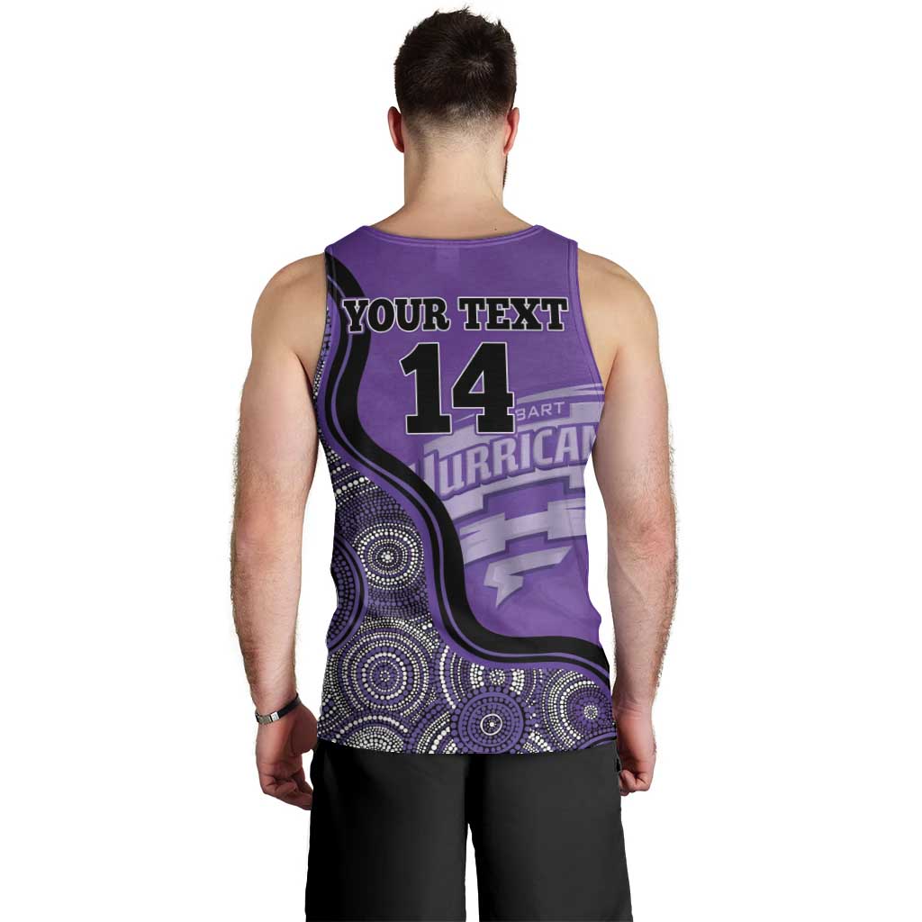 Custom Hobart Hurricanes Men Tank Top Indigenous Art - Grunge Style