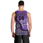 Custom Hobart Hurricanes Men Tank Top Indigenous Art - Grunge Style