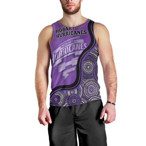 Custom Hobart Hurricanes Men Tank Top Indigenous Art - Grunge Style