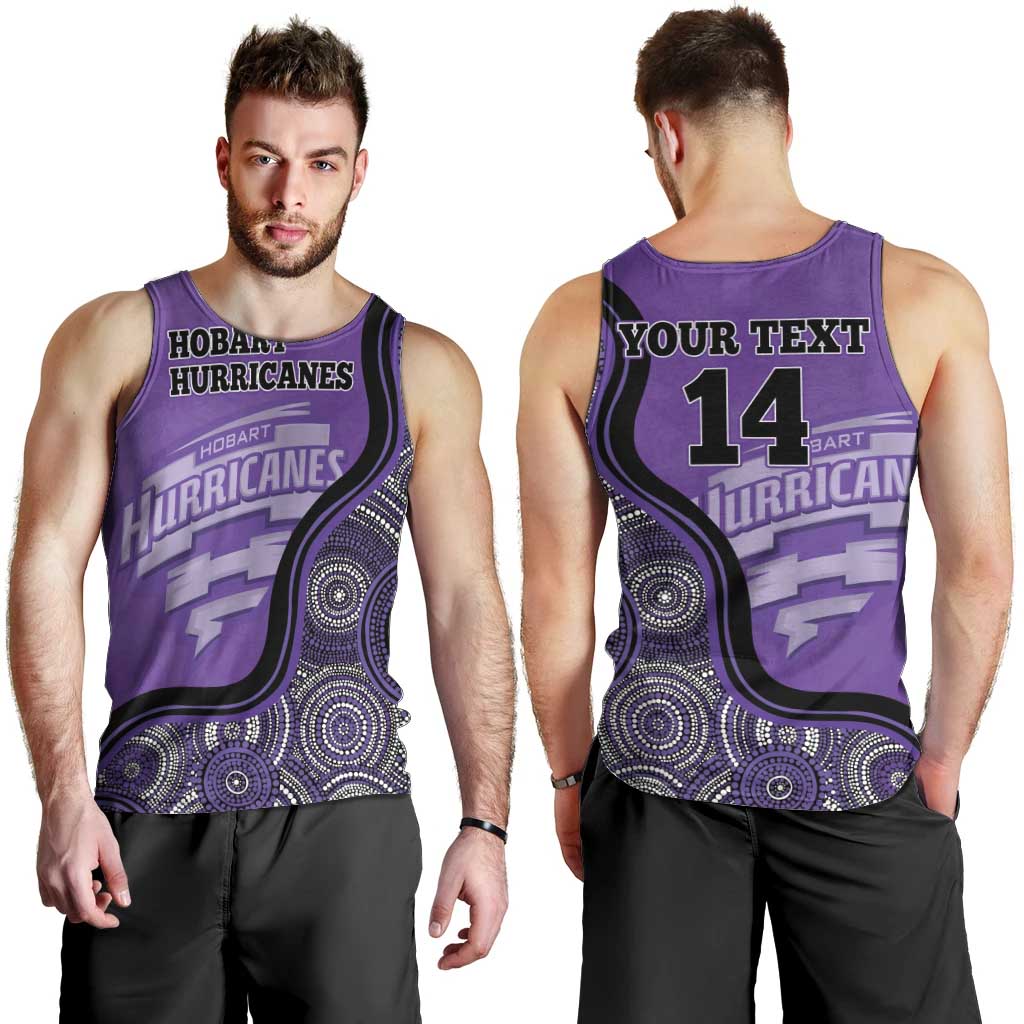 Custom Hobart Hurricanes Men Tank Top Indigenous Art - Grunge Style